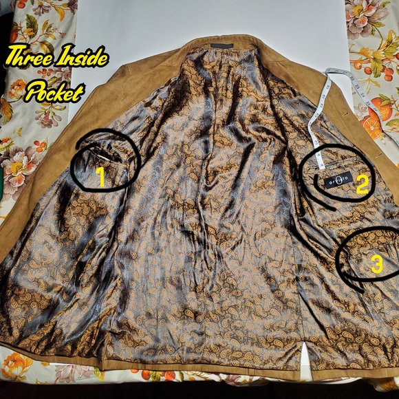 Orvieto - Brown Blazer Jacket - Three buttons - 46R (XL) - Picture 7 of 15